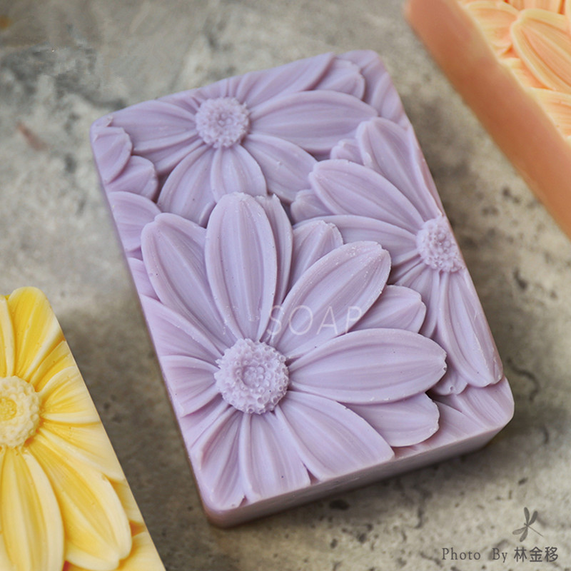 Soap Mold Silicone Loaf - Newest!!!3d Elegant Sunflower Soap Mold Rectangle