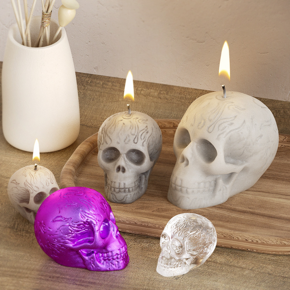 Soap Making Party - Multi Size Skull Head Silicone Mold