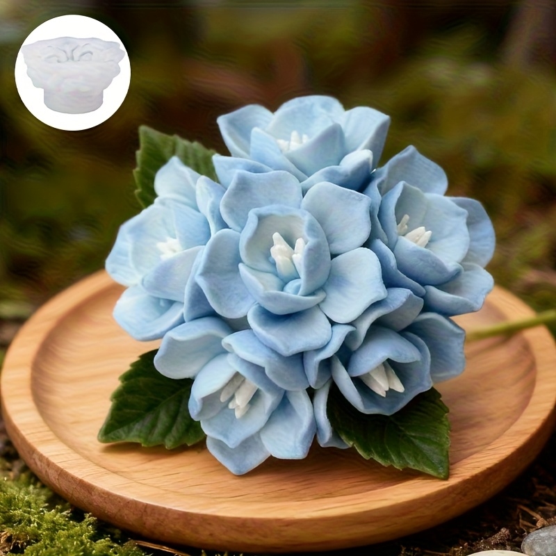 Soap Making Party - 1 Hydrangea Candle Silicone Mold，Suitable for