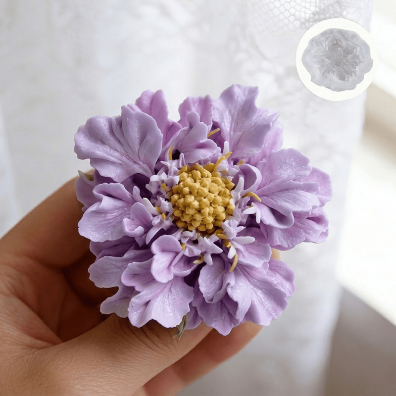 Soap Making Party - 1 Dreamy Blue Potted Flower Silicone