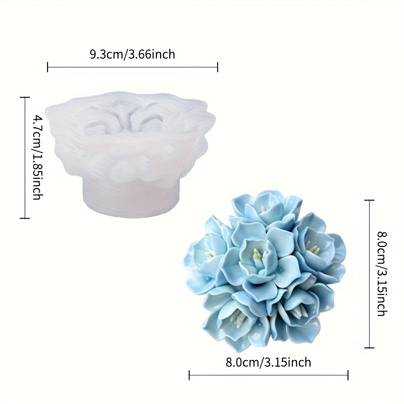 1 Hydrangea Candle Silicone Mo - огляд і ціна Soap Making Party
