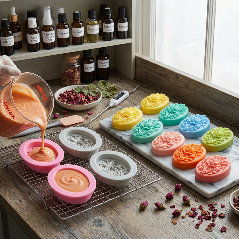 4 Silicone mold with flower sh - огляд і ціна Soap Making Party
