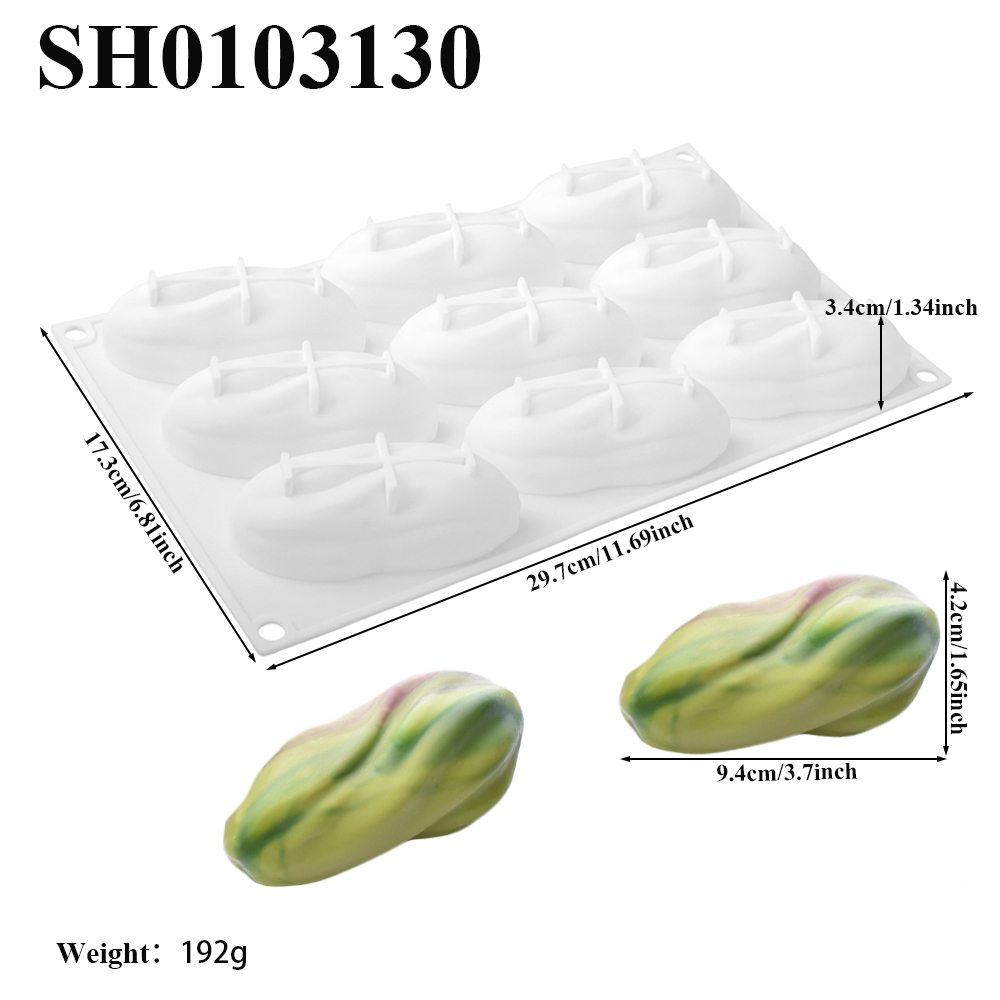 Pistachios Design 1 or 4 or 9- - огляд і ціна Soap Mold Silicone Loaf